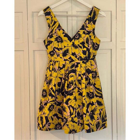 J.Crew floral pique yellow fit and flare sundress 2 petite - Picture 11 of 11